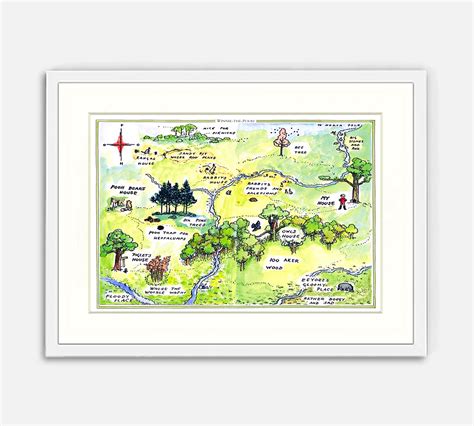 Map of 100 Acre Wood - Classic Winnie The Pooh Prints