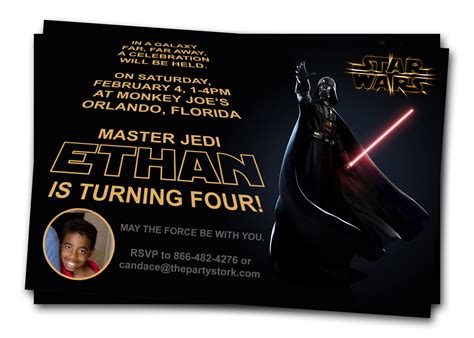 Free Printable Star Wars Birthday Invitations | Drevio Invitations Design