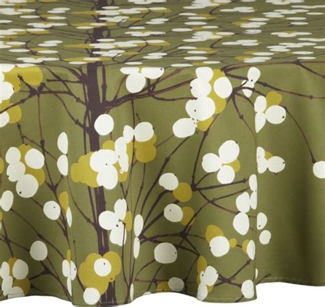 Marimekko Lumimarja Green 72" Round Tablecloth in Tablecloths | Crate ...