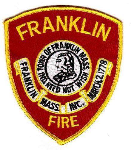 US State of Massachusetts, Franklin Township Fire Department Patch ...