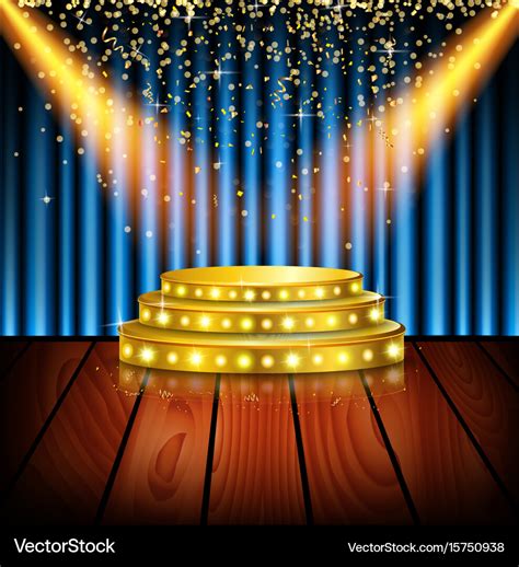 Spotlight of shining on stage background Vector Image