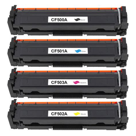 4 Pack HP 202A Color LaserJet Pro M253, M254, M280, M281 Compatible ...