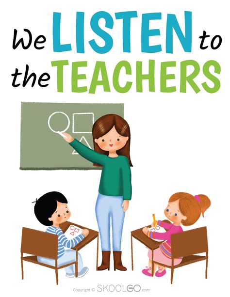 We Listen To The Teachers - Free Classroom Poster - SKOOLGO