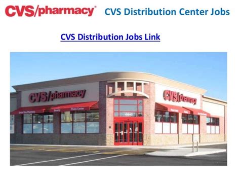 Cvs pharmacy distribution center jobs