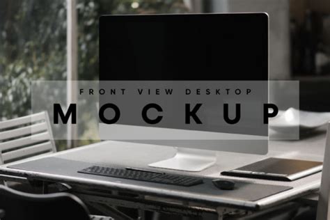 Front View Desktop Mockup Graphic by MockupForest · Creative Fabrica