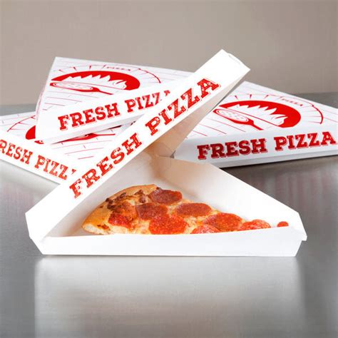 Choice White Clay Clamshell Pizza Slice Box (400/Case)