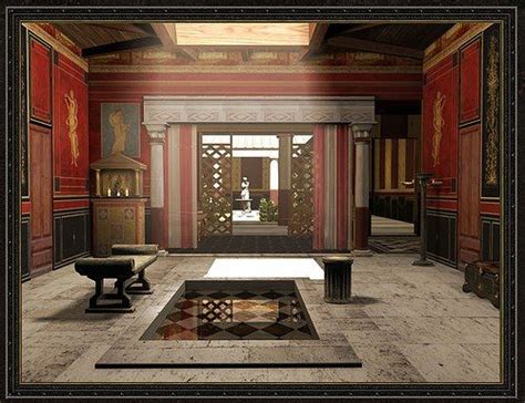 Digital reconstruction of a Roman Domus´s Atrium | Roman house, Ancient roman houses, Ancient rome