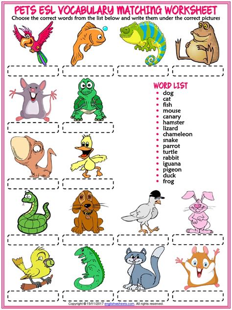 Pets For Kids+vocabulary Classroom Games Give Kids The Chance To Review Vocabulary Words In ...