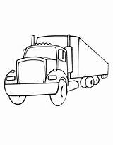 Truck Coloring Semi Kenworth Trailer Pages Drawing Tractor Line Color  sketch template