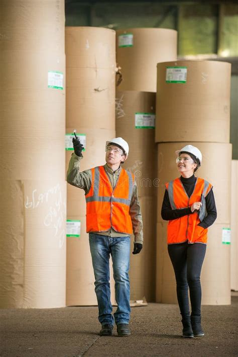 Paper mill factory workers stock photo. Image of print - 80145574