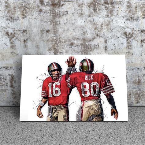 Joe Montana Jerry Rice Poster San Francisco 49ers Football - Etsy