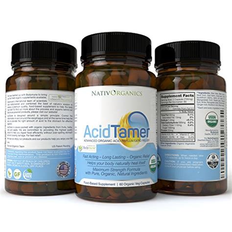 Natural Acid Reflux Relief USDA Organic Antacid Acid Reflux Supplement ...