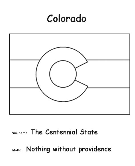 USA-Printables: Colorado State Flag - State of Colorado Coloring Pages