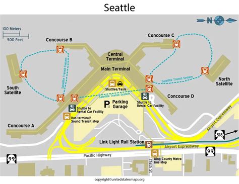 Seattle Airport Map | Map of Seattle Airport Terminals