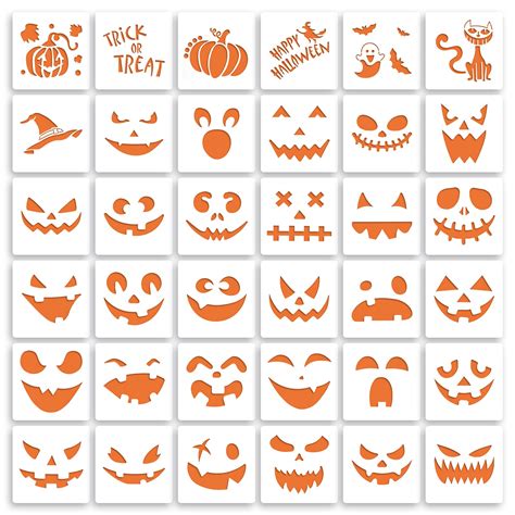 Painted Pumpkin Faces Templates