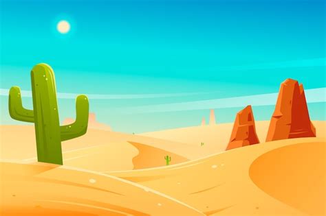 Free Vector | Desert landscape - background for video conferencing