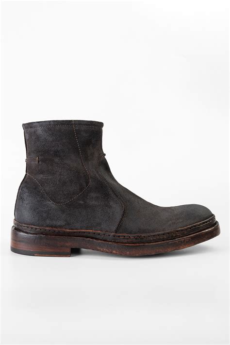 YORK lava-grey welted laceless boots | untamed street – UNTAMED STREET
