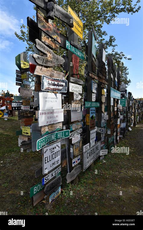 Watson Lake, Signpost Forest, Yukon, Canada Stock Photo - Alamy