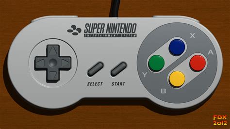 SNES Super Nintendo Controller Render