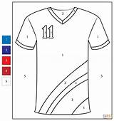 Color By Number Football Jersey  Free Printable Coloring Pages sketch template