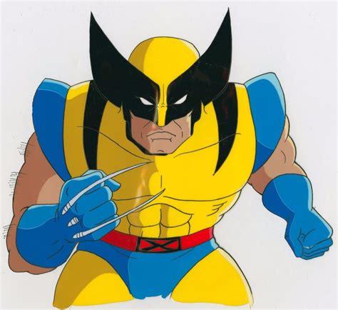 90s Marvel X MEN Cartoon WOLVERINE Close Up Production Animation Cel ...