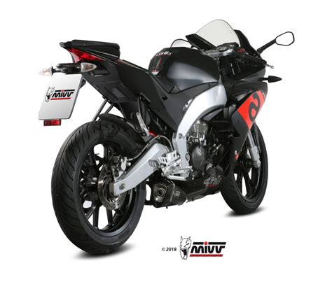 APRILIA RS 125 Exhaust Mivv Delta Race Black stainless steel A.011.LDRB ...