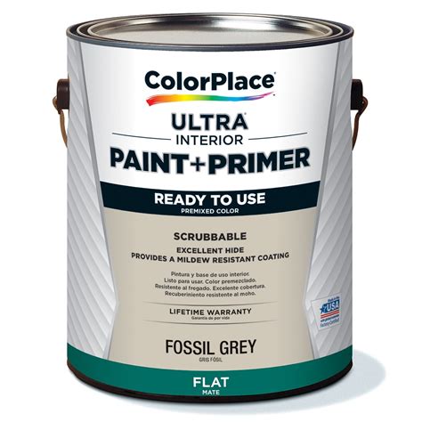 ColorPlace ULTRA Interior Paint & Primer, Fossil Grey, Flat, 1 Gallon - Walmart.com