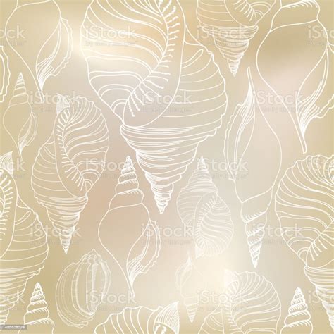 Shell Seamless Wallpaper Stock Illustration - Download Image Now - Abstract, Animal, Animal ...