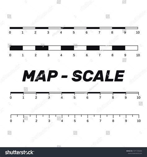 Map Scales Graphics Measuring Distances Scale Stock Vector (Royalty ...