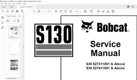 Bobcat S130 Skid-Steer Loader Service Manual 6903151 (2-06) – PDF ...