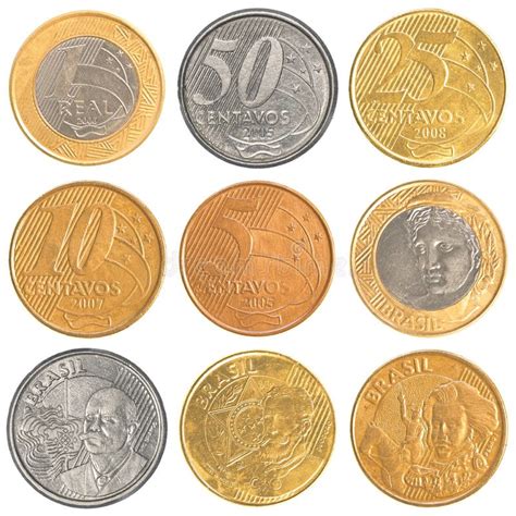 Sistema De Circulación De La Colección De Monedas Del Brasil Imagen de ...