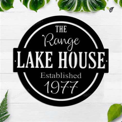 Personalized Lake House Metal Sign, Family Name Lake House Metal Sign ...