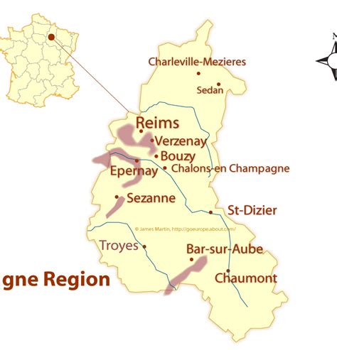 Champagne Region Map and Guide to the Best Cities