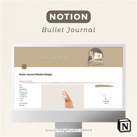 How to Create a Notion Bullet Journal (Free Notion Template) ⋆ HAY studio