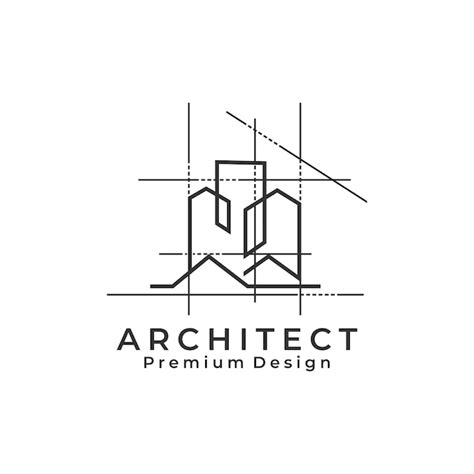 Premium Vector | Architect logo for company template