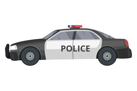 Police Car Cartoon Icon. Patrol Auto Sid Graphic by onyxproj · Creative Fabrica