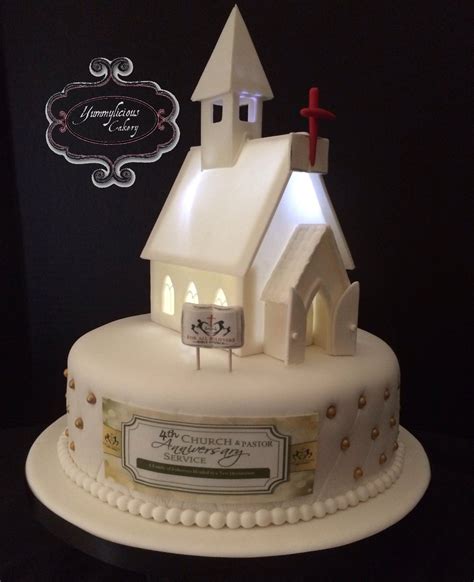 Church Anniversary cake | Church cake topper, Anniversary cake ...