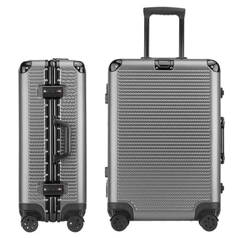 ORMIE 20Inch Aluminum Frame Suitcase Password Lock Spinner Silent Wheel Luggage Case. Luggage ...