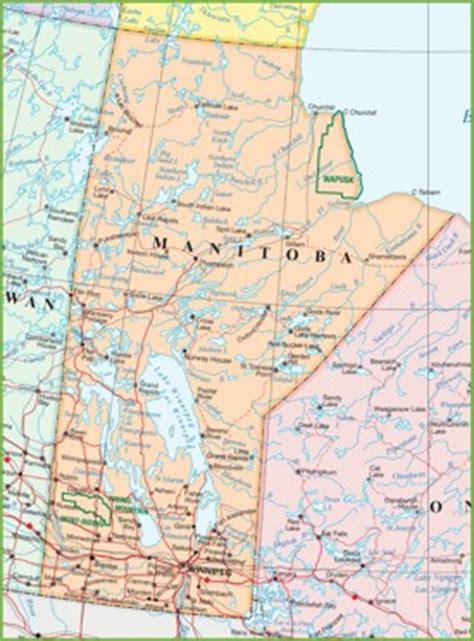 Manitoba Map | Canada | Detailed Maps of Manitoba