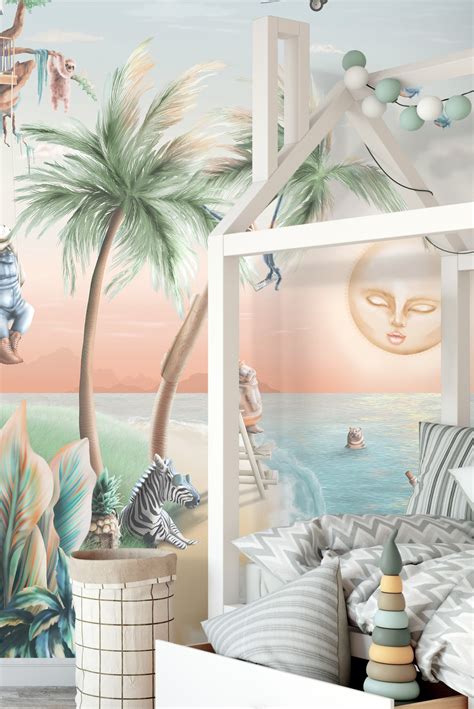 Jungle Dreams - Tropical animals kids wall mural wallpaper