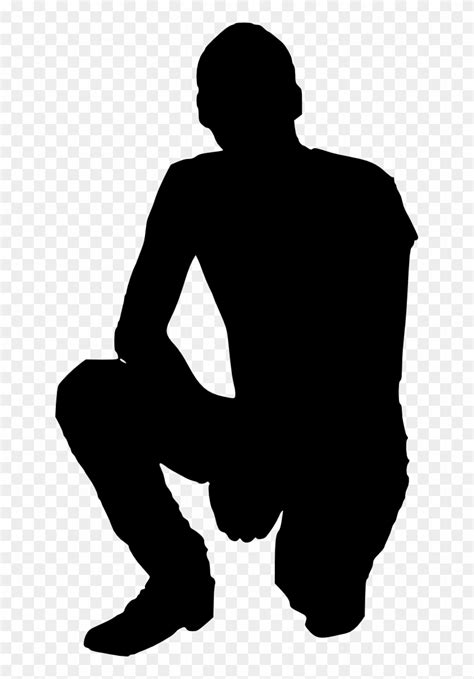 Download Free Download - Person Crouching Silhouette Png Clipart Png ...