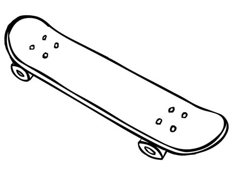 A Normal Skateboard Coloring Page - Free Printable Coloring Pages for Kids