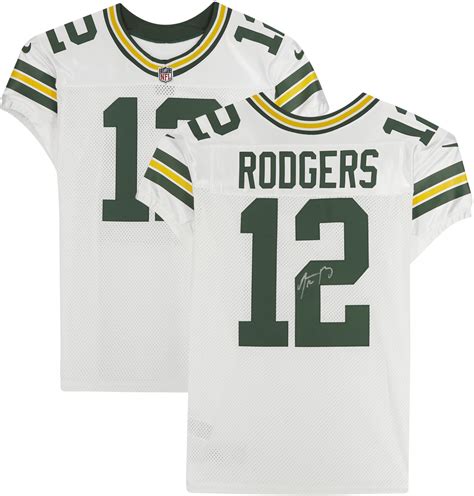 Aaron Rodgers Green Bay Packers Autographed Nike White Elite Jersey