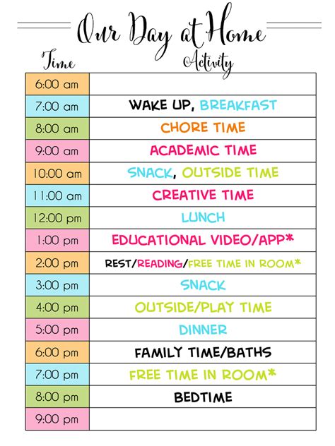 Pin on Daily routine schedule