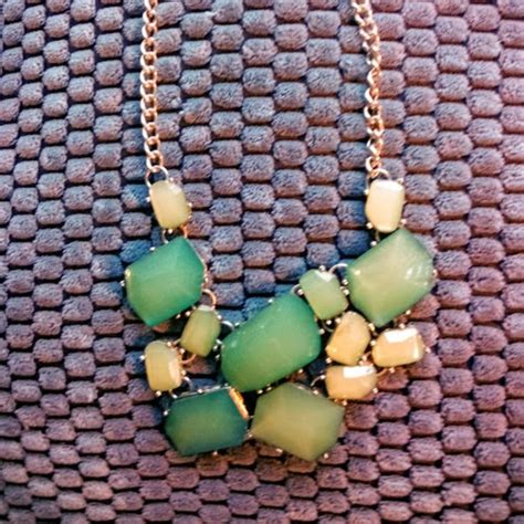 Jewelry | Light And Dark Green Stone Necklace | Poshmark