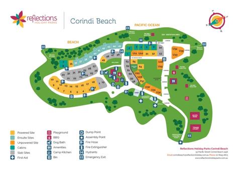 Corindi Beach Holiday Park Map - Reflections Holiday Park