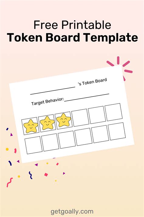 Free Printable Token Board Template in 2023 | Token board, Token economy, Free printables