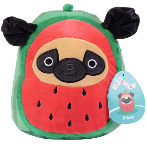 Buy Squishmallow 8" Prince The Watermelon Pug Plush - Soft and Squishy Dog Stuffed Animal Toy ...