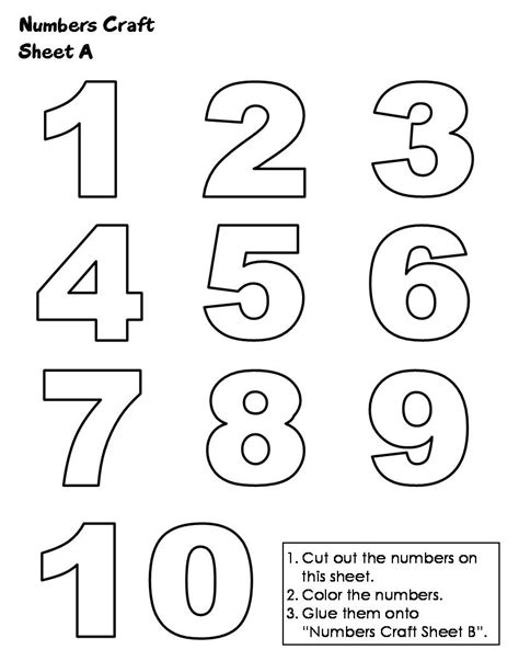 Black and White numbers 1-10 | Printables | Pinterest | Coloring ...