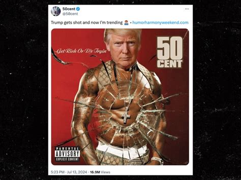 50 Cent Uses Trump's Face While Performing 'Many Men' After ...